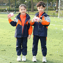 Three sets of charge clothes for boys and girls kindergarten Garden uniforms yellow autumn and winter clothes Primary School uniforms set childrens class uniforms