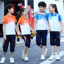 High-end summer camp clothing customized primary school camp clothing children men and women Summer quick-drying T-shirt short-sleeved T-shirt suit