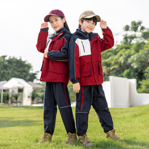 School uniform jackets three-piece plus velvet qiu dong kuan junior high school pupils class uniform between girls and boys in spring and autumn childrens clothing set