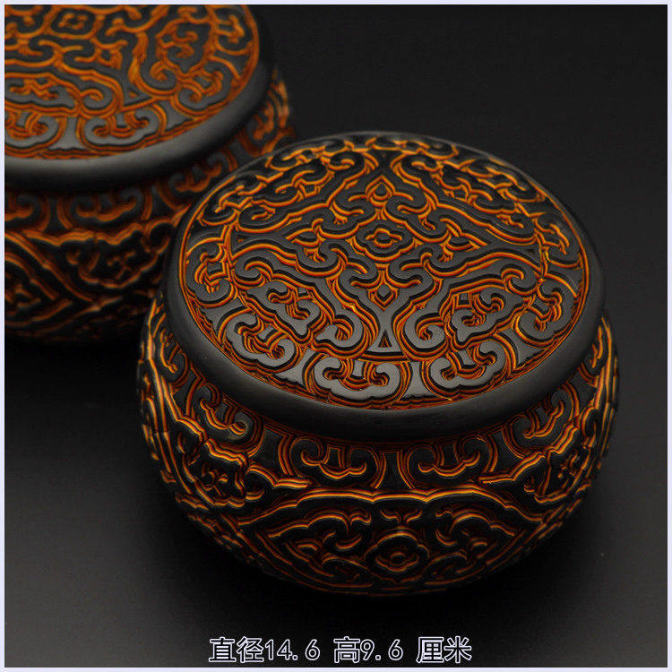 Yangzhou Lacquer Sculpture Online Holding Box First Accessories Box Tea Leaf Jars Pot pen holder lacquer art craft gift Shunfeng