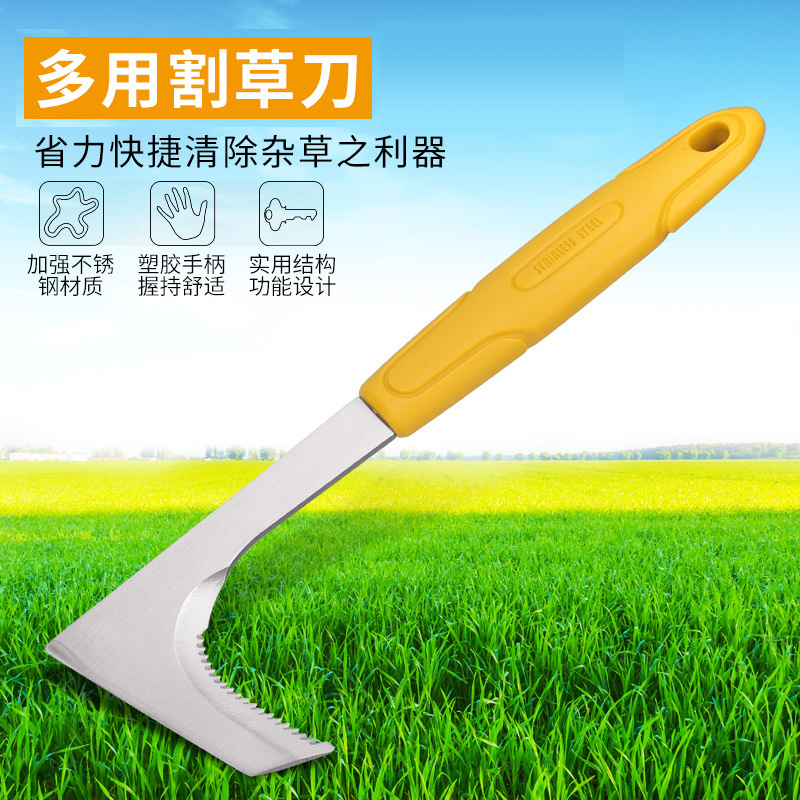 Household weeding knife weed puller stainless steel outdoor agricultural sickle mower farm tool corn harvesting weeding tool