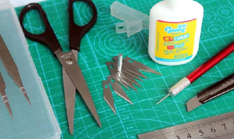Sao Tome Công cụ giấy Đặt cắt giấy Mat Khắc dao kéo Trẻ em Hướng dẫn nghệ thuật tự làm - Công cụ tạo mô hình / vật tư tiêu hao