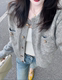 MXRJ Spring 2025 Neues kleines Duftstil-Strickjacke für Frauenpullover fauler Stil High-End-Softtemperament Top