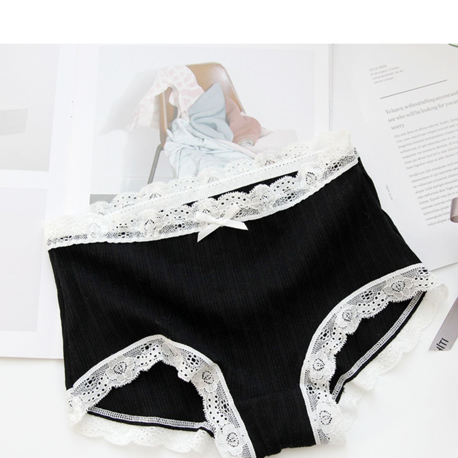 Bộ sưu tập mã bị hỏng 4 miếng cotton đồ lót phụ nữ cotton tóm tắt búp lụa sợi trung eo cô gái sinh viên - Giống cái quần lót nữ triumph