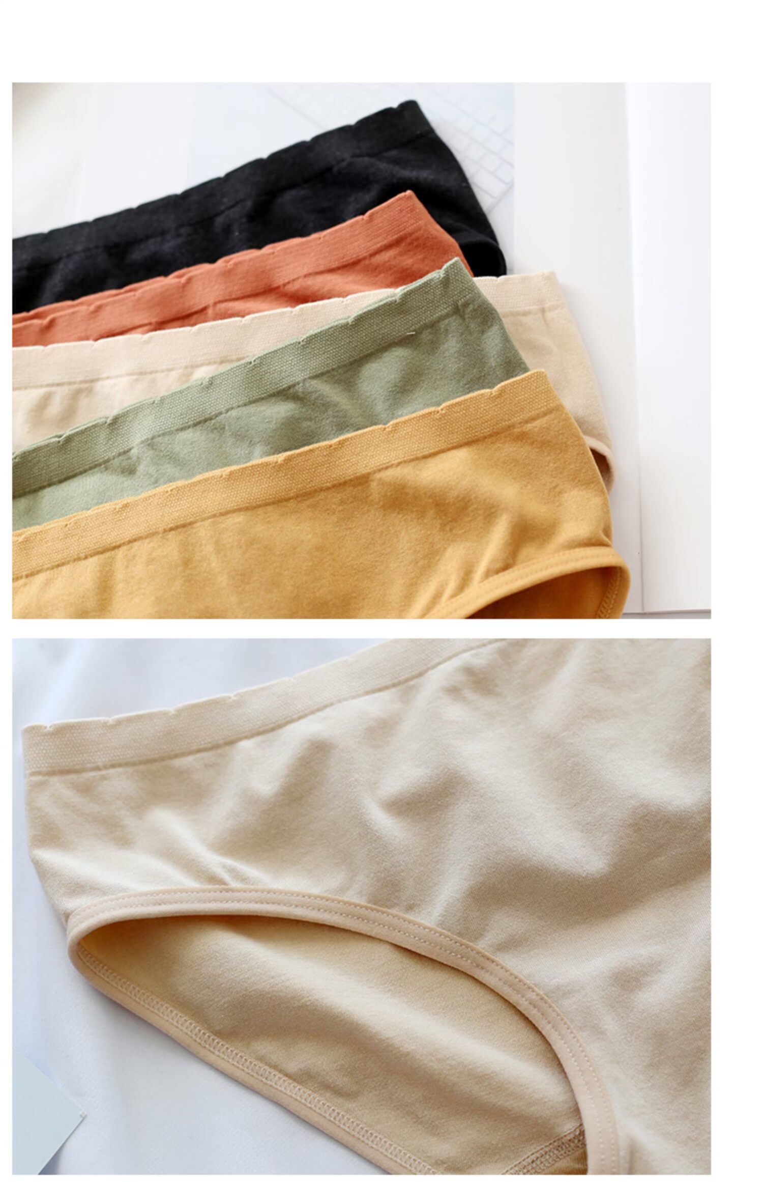 Màu sắc cao cấp ~ đồ lót nữ liền mạch đơn giản cao co giãn liền mạch quần short eo thấp cotton một mảnh đồ lót nữ - Vòng eo thấp quần sip nam