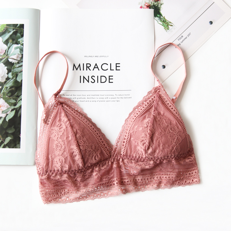 Silk Pháp Bralette đồ lót siêu mỏng thép miễn vòng áo ngực ren sexy vest kiểu nhỏ áo ngực áo ngực.