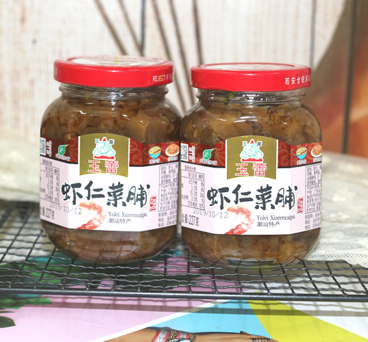 (6 bottles 35 yuan) Chaoshan jade bud prawns and preserved vegetables with porridge, shrimp and radish