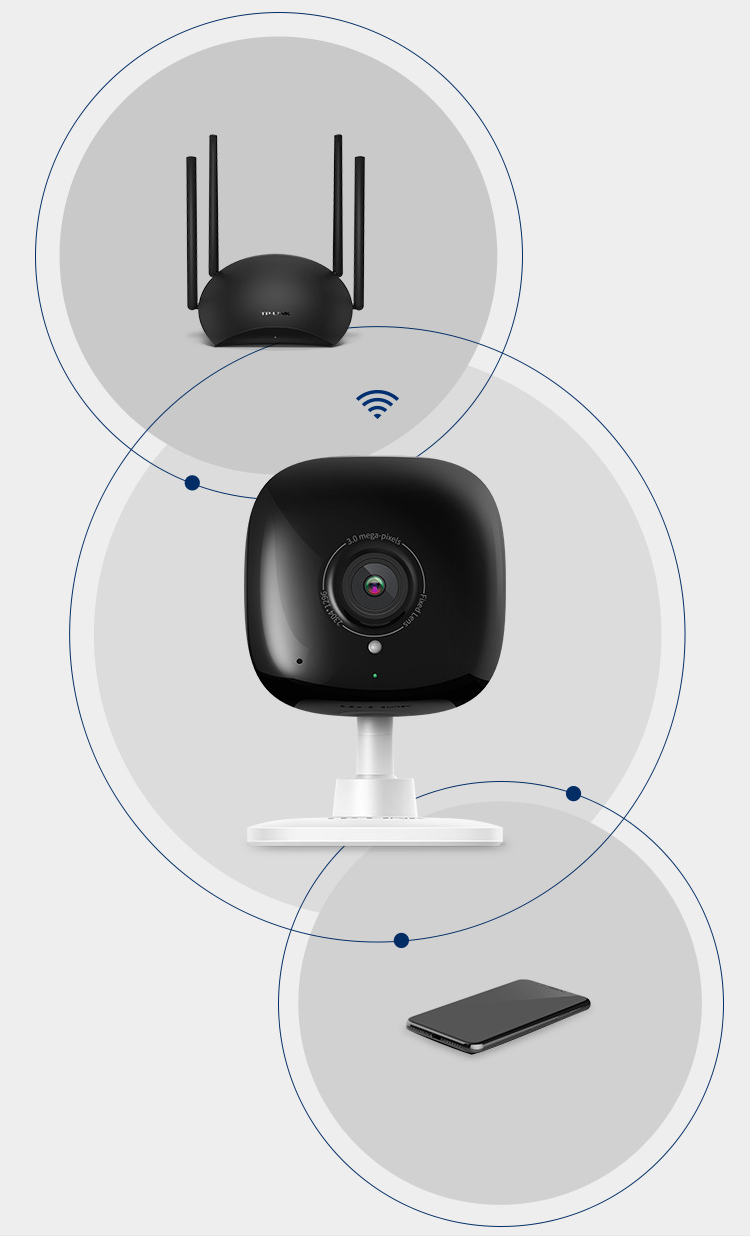 IP-камера tp-link 高清300万声光报警房间监控网络wifi摄像头tl-ipc13ch TP/LINK