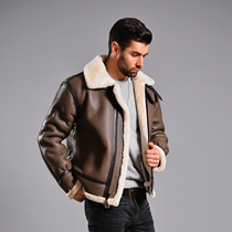 Imported ALPHA Alpha High-end Wool Leather B- 3 Flying Leather Men's Leather Jacket B3