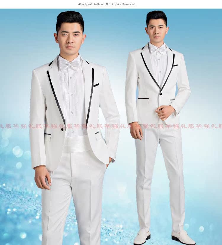 Trang phục nam sân khấu mỏng phù hợp với chú rể váy cưới chú rể phục vụ chủ nhà ca sĩ trang phục thoi trang nam