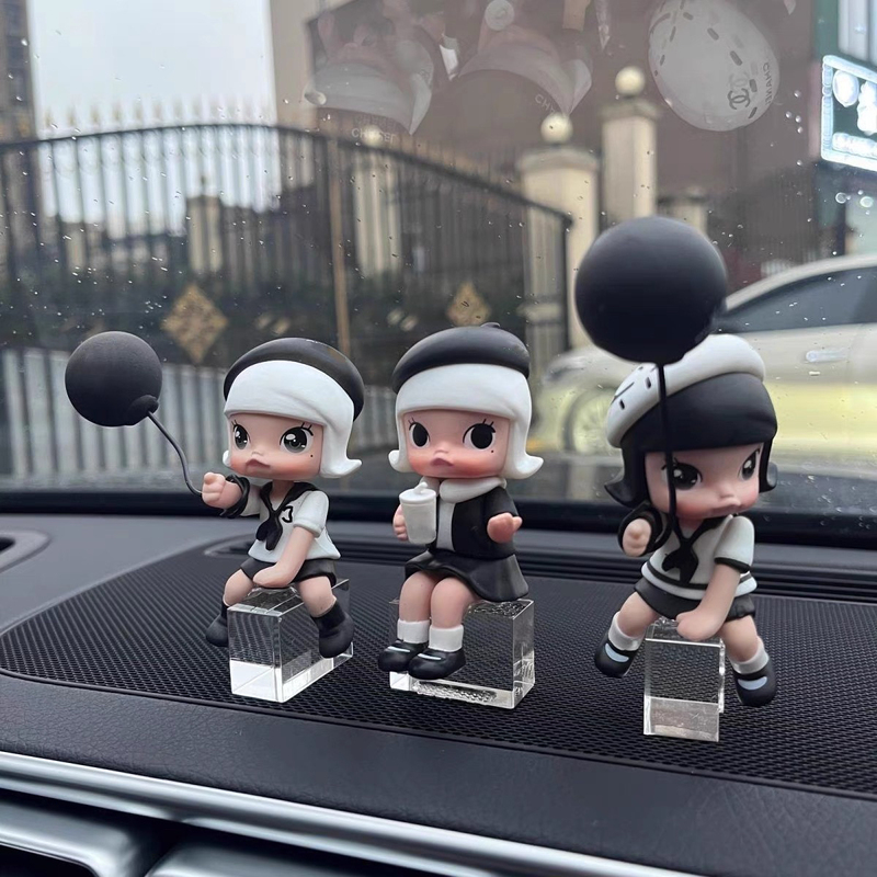Xiaohongshu's Popular Jasmine Doll Car Screen Decoration, Cute Girl Accessory Suitable for Electric Cars and Tesla, Gift
