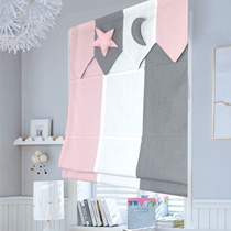 2020 popular Nordic style bedroom curtain girl two-story small room full blackout warm complete set of finished Roman curtain