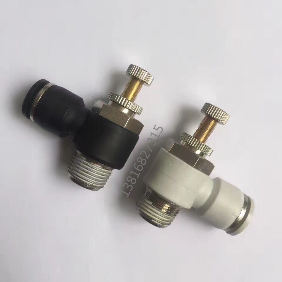 High quality pneumatic fast joint throttle valve PU air pipe fast plug - in gas tube Cylinder Speed Regulation Valve SL8-03
