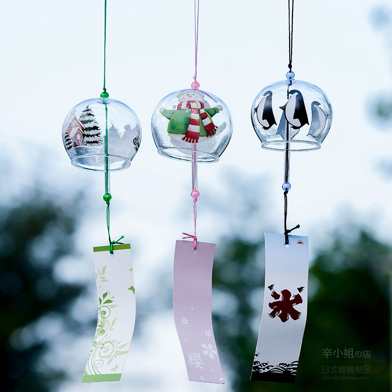 Japanese-style glass windbell hanging creative home Edo and wind bell graduate birthday gift Christmas gift