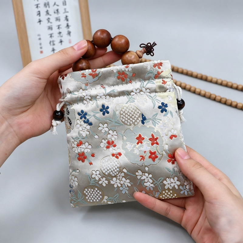 High-End Brocade Fabric Storage Bag for Cultural Artifacts, Jewelry Packaging Bag, Drawstring Cloth Bag High-End Brocade Fabric Storage Bag for Cultural Artifacts, Jewelry Packaging Bag, Drawstring Cloth Bag