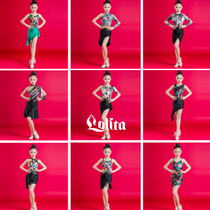 Lolita Spring Summer Season Teenage Girl Child Latin Dance Suit Performance Suit Practice Suit Less PediaLatin Clothing