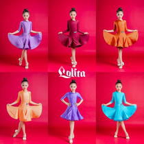 Spring summer less children Latin dance costumes children half-body dress professional competition upscale Latin regulations to suit girls suits