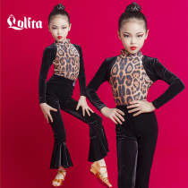 Lolita LATIN DANCE suit WINTER new BAO WEN LONG-SLEEVED TROUSERS GIRLS PRACTICE suit PROFESSIONAL performance suit