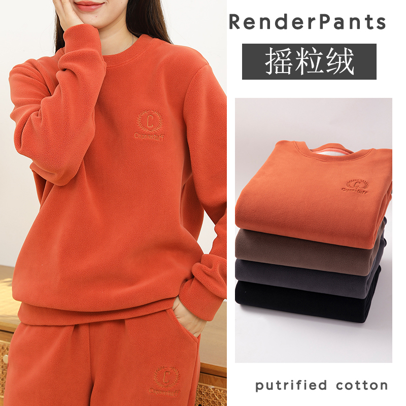 Thickened Coral Fleece Pajamas for Women, Autumn and Winter 2024 New Style, Fleece Can Be Worn Outside, Home Wear, Fleece-Lined Warm Set