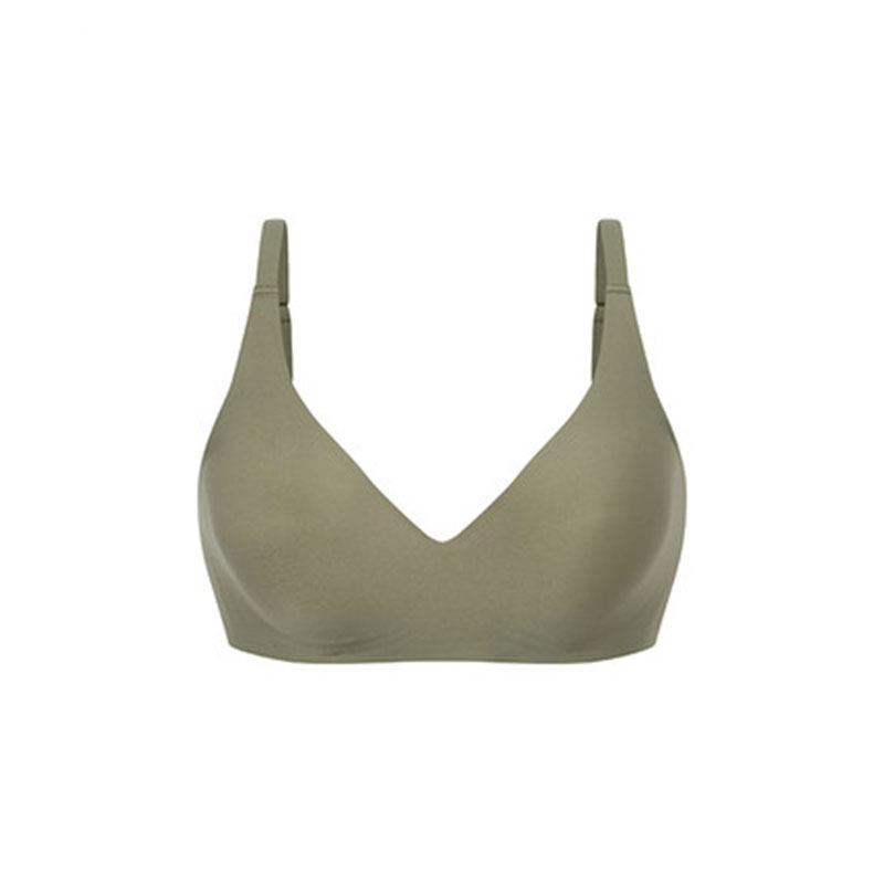 伊茉卡乳胶内衣女小胸聚拢胸罩大胸显小3D软支撑无痕无钢圈文胸