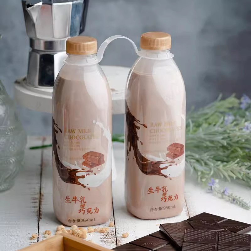 【认养】低温生牛乳巧克力奶950ml瓶