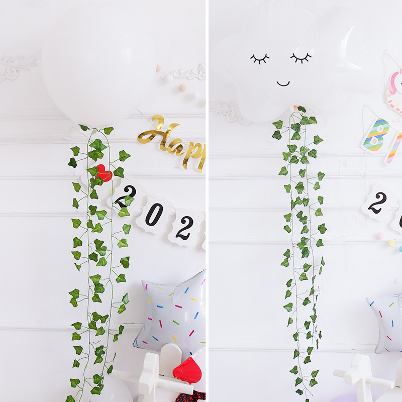 18 inch white balloon with cow leaf leaf birthday party 100 days banquet children's suite decoration room arranged balloon