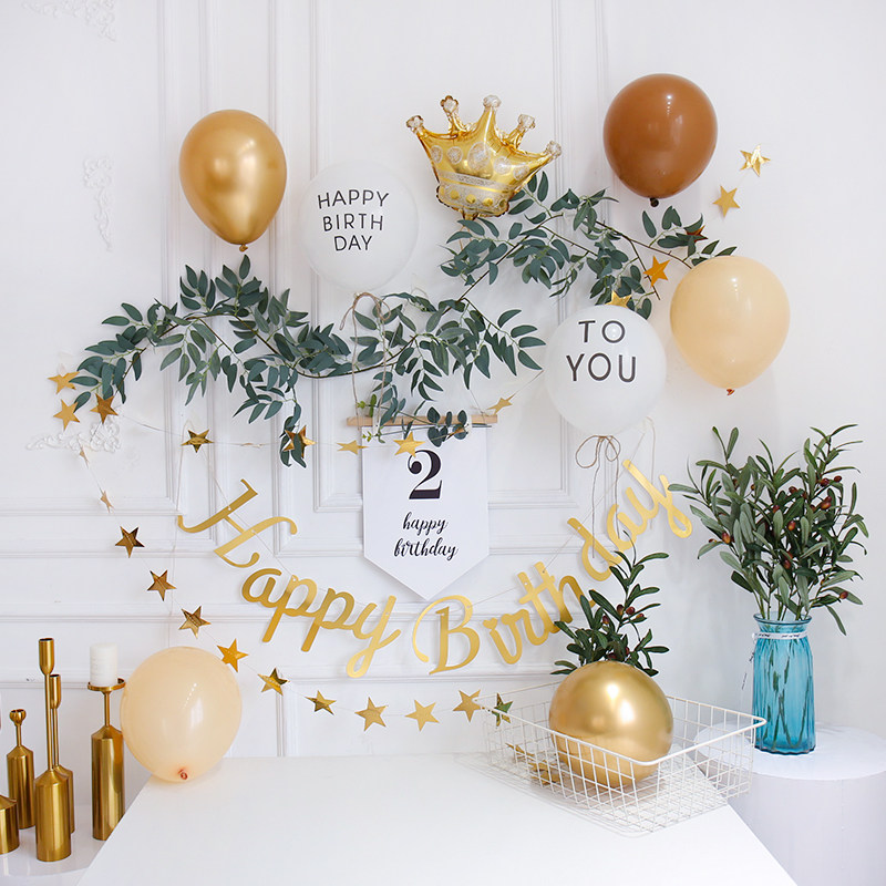 Senteinins Wind baby Children's week birthday Birthday Decorative Balloons 100-day party Net Red Briefing Scene Placement