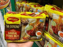 Malaysia Maggi Mi Goreng Meiji Ginseng Bajiang Fried Noodles with Fish Roe and Dried Noodles 375G