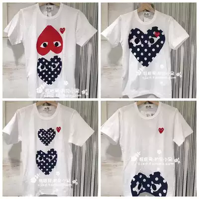 CDG PLAY Kawakubo Ling 2018 New Wave point short sleeve couples men and women with the same TEE