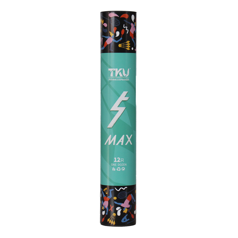 Tku Qiknu No. 5 Max Badminton Shuttlecock, Goose Feather, Straightened, Full Circle Flight, Stable, Durable, Good Feel for Training and Competition