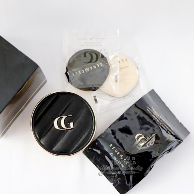 润妮秀 韩国Rene cell润妮秀温和水润CG气垫镇静遮瑕服帖提亮正装+替换评价- 淘宝网