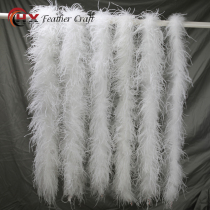 Ostrich Fur Strips 1-6 Layers Thickened Feather Suede Strips Stage Walk Show Costumes Trailing trim Feather Scarves