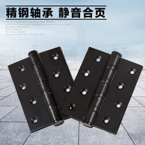 Thickened bedroom door hinge silencer hinge 4 inch 4 bearing 3 0 black flat door hinge 2 piece price