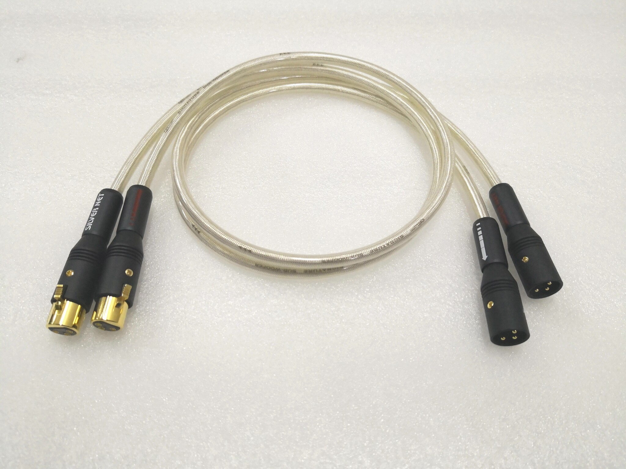 Special price UK QED Signature version Fever Balance Line Four Core Alloy Silver Plated XLR Thread Over Machine Line Balance Line