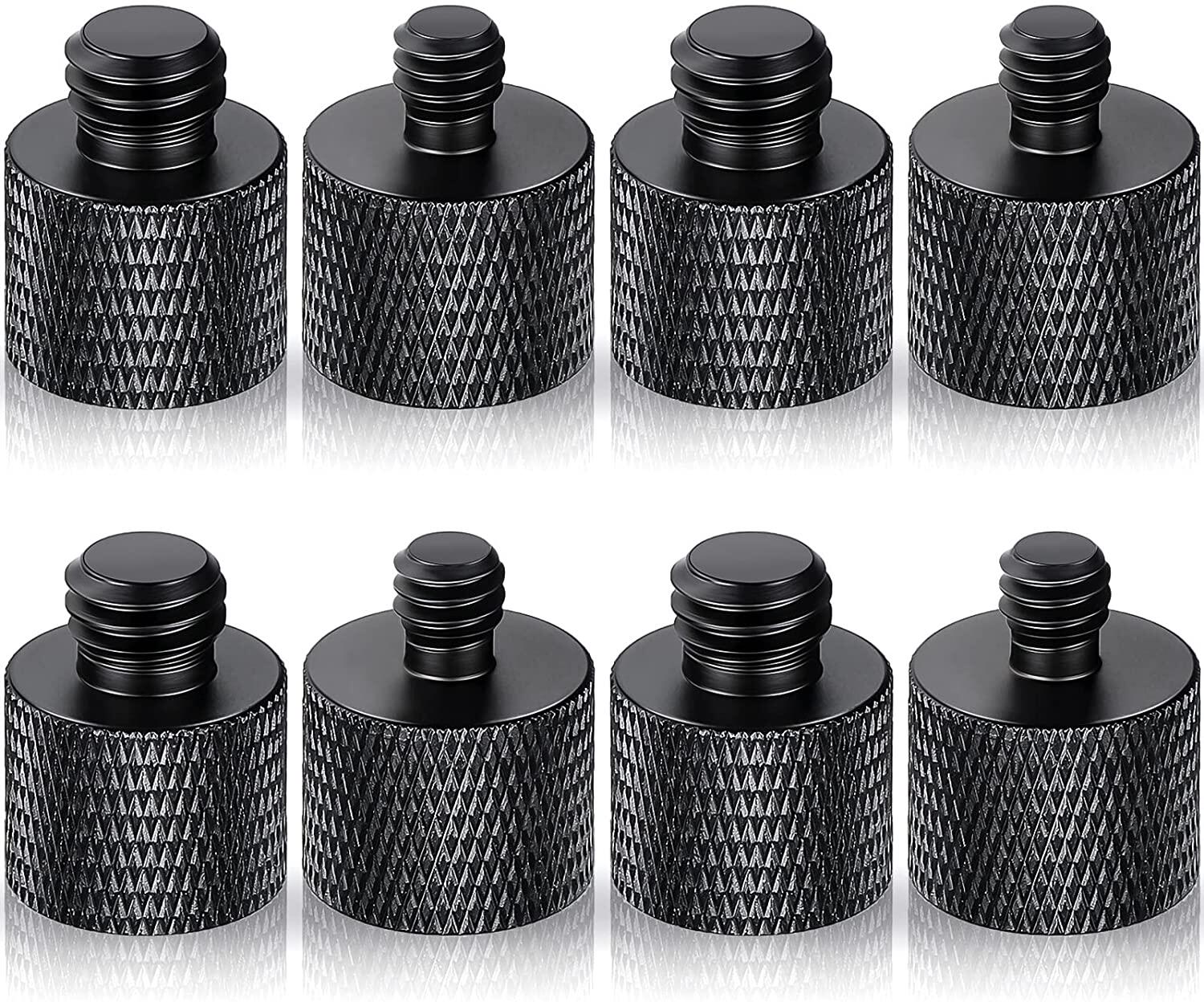 8 groups of photography black adapters 1 4 revolution 3 8 female and 3 8 revolution 1 4 female camera screw adapter