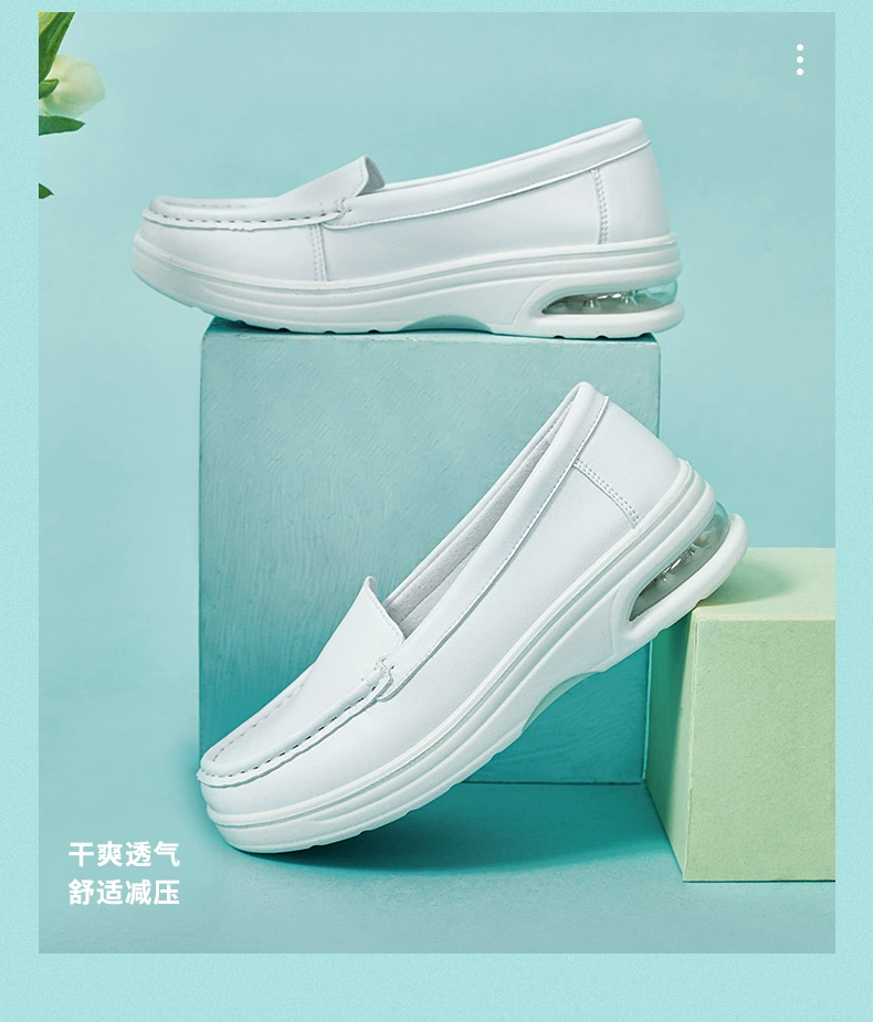 Pull-back nurse shoes for women with soft soles, breathable and non-tiring, winter plus velvet cotton shoes for work, white shoes, special medical shoes