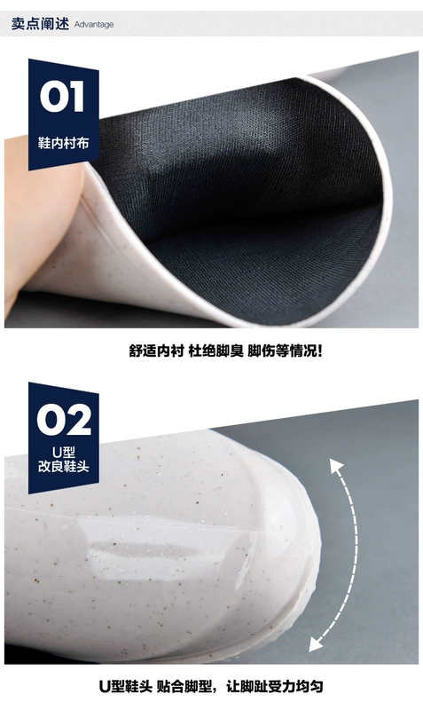 Giày chống mưa cho nữ Giày đi nước mưa Giày nữ kiểu chống trượt chống thấm nước thoải mái cao ống bốn mùa thời trang giày