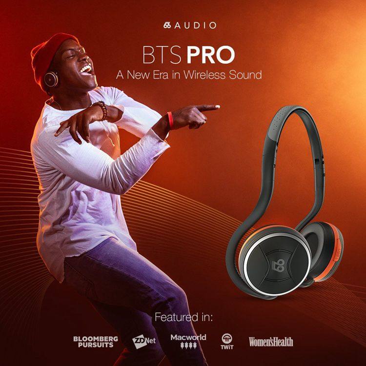 66 AUDIO BTS Pro waterproof Bluetooth headphones wireless support calls to wear when suitable for sports