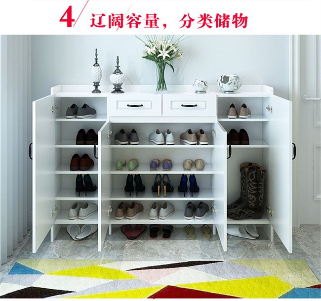 Tủ để giầy sảnh phòng khách với giày trắng ban kệ kết hợp của một tủ đựng đồ - Buồng tủ kéo nhựa