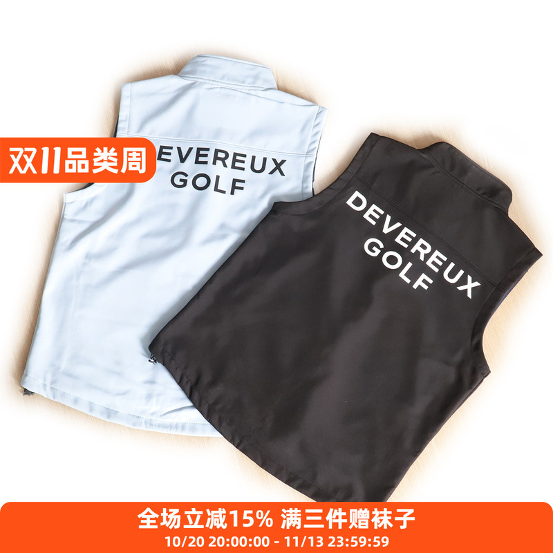 25Ss New Product Devereux Golf American-Style Golf-Specific Fleece-Lined Warm Sleeveless Loose Vest
