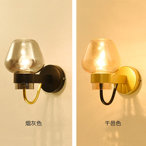 American wall lamp gold Black Cafe Bar porch bedroom lamp E27 bulb warm white light LED 110V