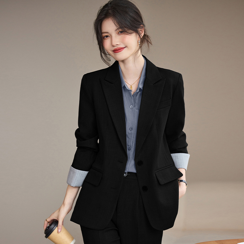 Black Suit Set for Women 2026 New High-End Professional Formal Wear Petite Workplace Outfit Blazer Black Suit Set for Women 2026 New High-End Professional Formal Wear Petite Workplace Outfit Blazer