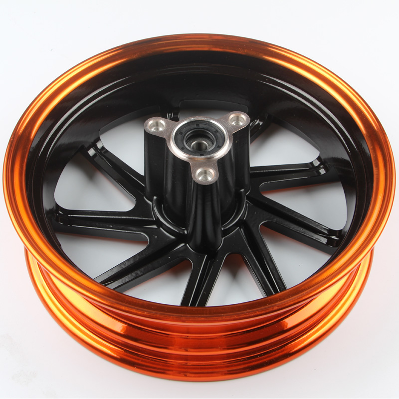 Xe máy GY6 Fuxi WISP thế hệ sửa đổi bánh trước trung tâm 10 inch hợp kim nhôm 5,7 lỗ lỗ 10 mm vành nan xe wave