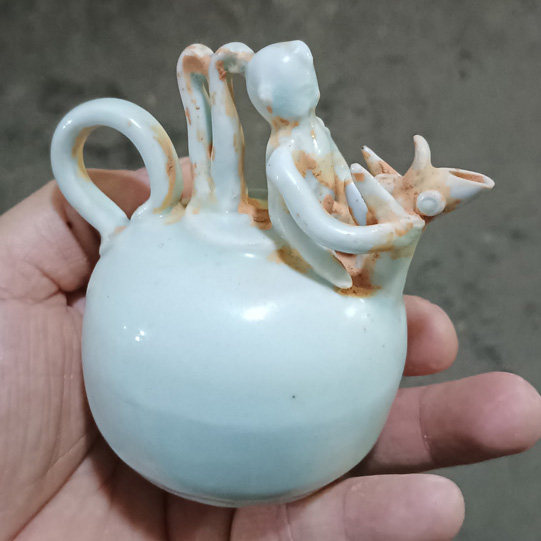 古韵流芳：高仿宋代湖田窑陶瓷壶型砚滴，带你穿越千年文脉！-水盂-淘宝