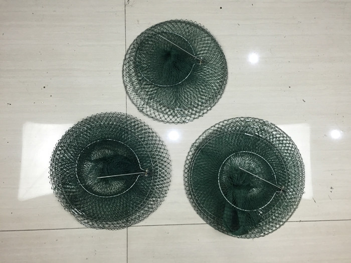 Fishing net soft steel fish bag twisted wire small fish guard net pocket portable small net pocket fishing net head fishing gear folding fish guard