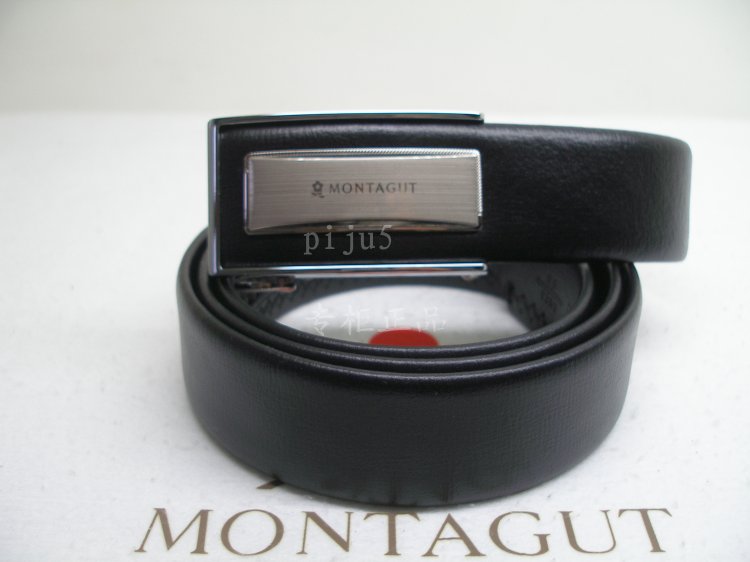 Thắt lưng da tự động chính hãng Montagut R233175002A màu nâu dây nịt da bò