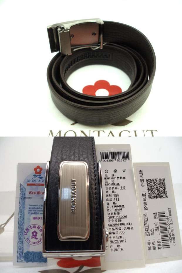 Montagut quầy da chính hãng khóa thắt lưng R243170012A / R243170011A đen đai nịt bụng giảm mỡ