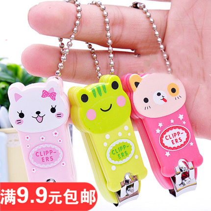 Creative children cute nail clippers baby cartoon nail clippers with small number of mealliga folding portable nail clippers