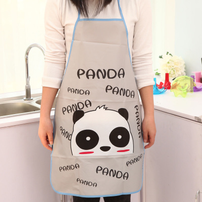 Korean version Fashion apron waterproof and stain-resistant cartoon apron with transparent sleeveless apron worksuit kitchen Cooking waistline