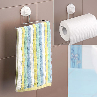 Shuangqing punch-free toilet paper holder kitchen paper towel holder bathroom wall hanging toilet paper holder toilet paper holder household towel holder paper holder